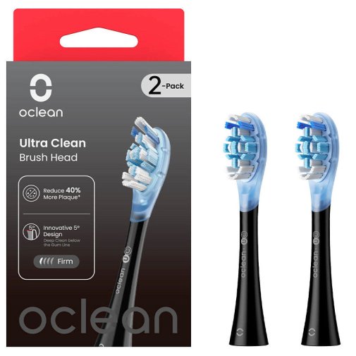 Насадка для зубної щітки Oclean UC02 B02 Ultra Clean Brush Head 2pcs Black (6970810553543)