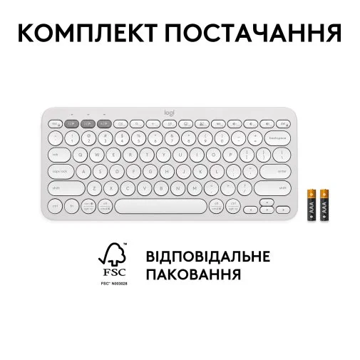 Фото: Клавіатура Logitech Pebble Keys 2 K380s Tonal White (920-011852) № 20 | KTC