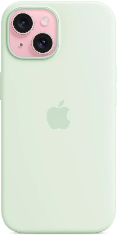 Фото: Чохол Apple for iPhone 15 - Silicone Case with MagSafe Soft Mint (MWNC3) № 8 | KTC
