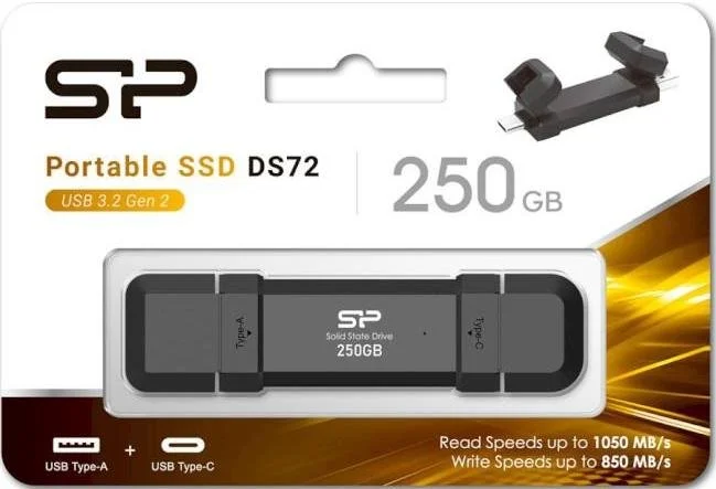 Фото: Зовнішній SSD-накопичувач Silicon Power DS72 250GB Black (SP250GBUC3S72VPK) № 9 | KTC