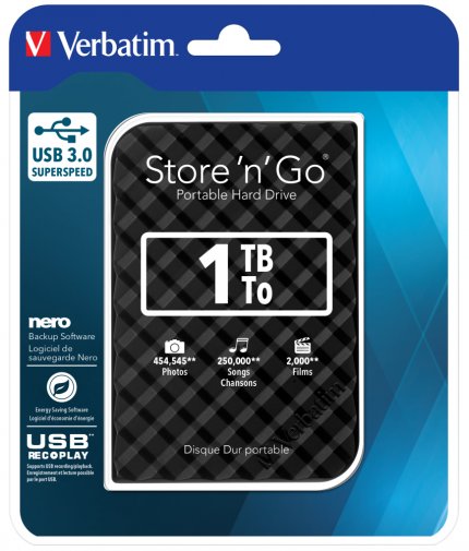 Зовнішній HDD Verbatim Store n Go 1TB Black (53194)