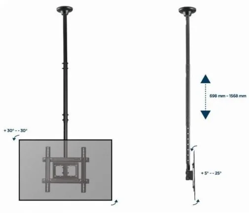 Фото: Кронштейн Gembird CM-70ST-01 Black № 16 | KTC