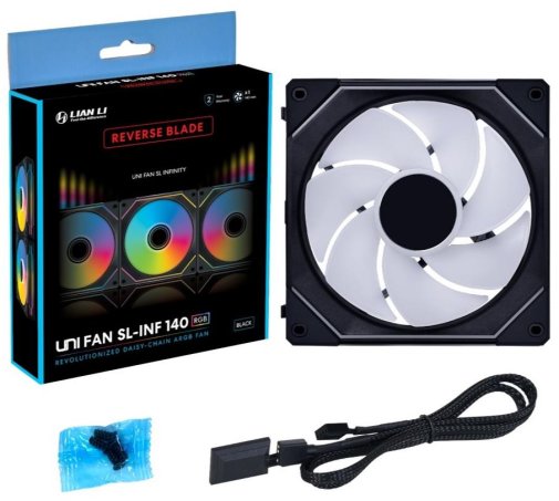 Кулер Lian-Li Uni Fan SL-Infinity 140 Reverse Blade Black (G99.14RSLIN1B.00)