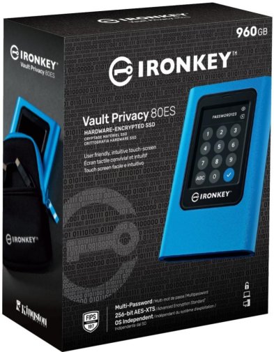 Зовнішній SSD-накопичувач Kingston IronKey Vault Privacy 80 960GB (IKVP80ES/960G)