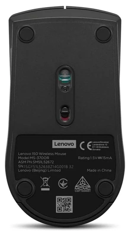 Фото: Миша Lenovo 150 Wireless Black (GY51L52638) № 9 | KTC