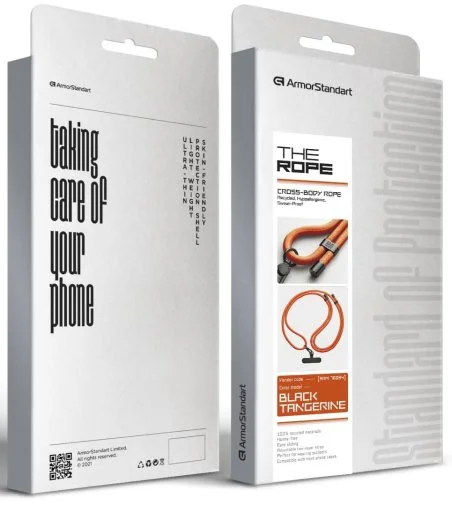 Фото: Ремінець для смартфону ArmorStandart Rope Black Tangerine with Dark holder (ARM76094) № 12 | KTC
