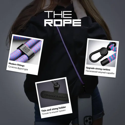 Фото: Ремінець для смартфона ArmorStandart Rope Black Unicorn with Dark holder (ARM76095) № 11 | KTC