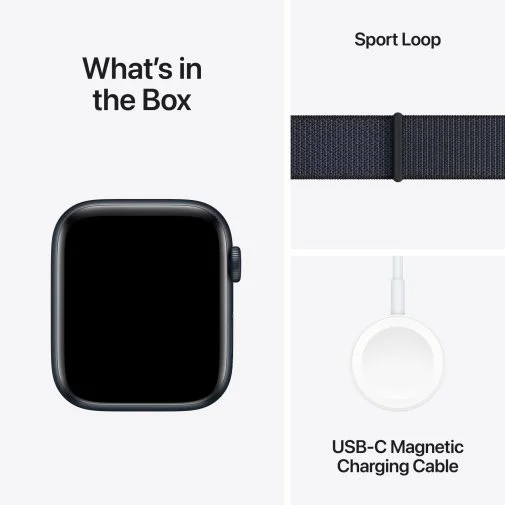 Фото: Смарт годинник Apple Watch Series SE 2 2024 GPS 44mm Midnight Aluminium Case with Ink Sport Loop (MXEP3) № 14 | KTC