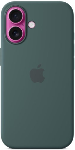 for iPhone 16 - Silicone Case with MagSafe Lake Green