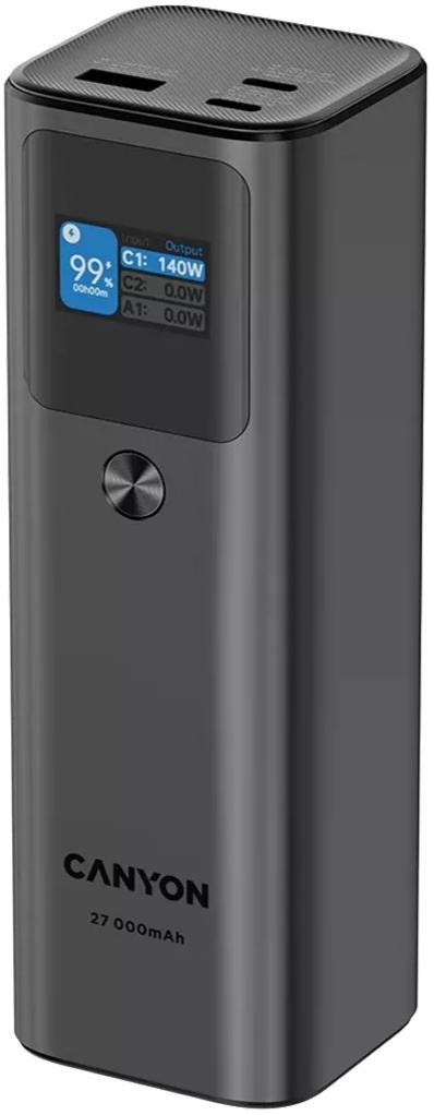 Батарея універсальна Canyon PB-2010 27000mAh 140W Dark Gray (CNE-CPB2010DG)