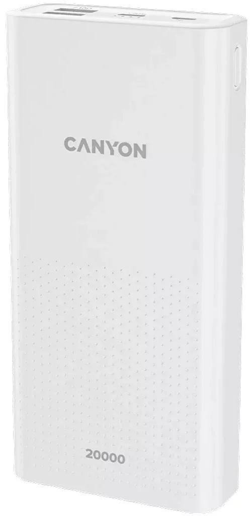 Фото: Батарея універсальна Canyon PB-2001 20000mAh 2.1A White (CNE-CPB2001W) № 5 | KTC