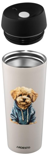 Термос Ardesto Coffee Time Maltipoo 450 ml Beige AR2645MP