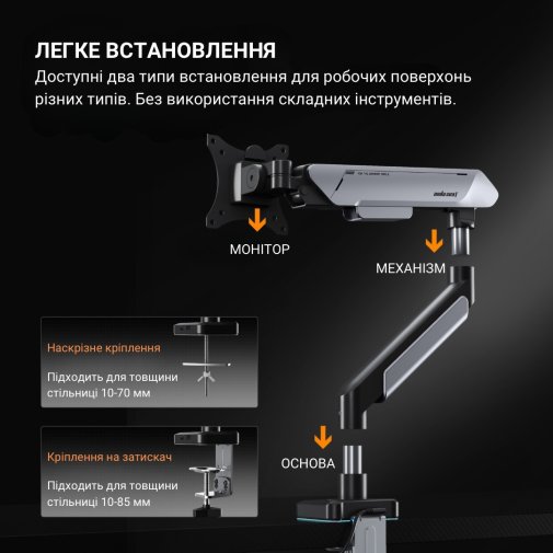  Кронштейн Anda Seat Stealth Pro II RGB Black (AD-W-A9X-1S-BB)