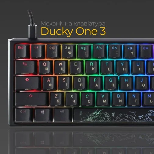 Фото: Клавіатура Ducky One 3 Mini Cherry MX Brown RGB ENG/UKR Black (DKON2161ST-BUAPXCLAWSC1) № 18 | KTC