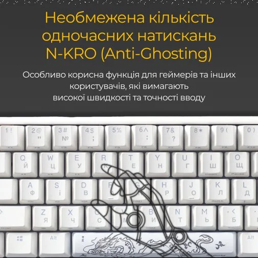 Фото: Клавіатура Ducky One 3 SF Cherry MX Red RGB ENG/UKR White (DKON2167ST-RUAPXPWWWSC1) № 30 | KTC
