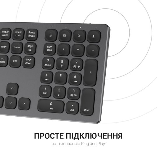 Клавіатура OfficePro SK1550 Wireless Black (SK1550B)