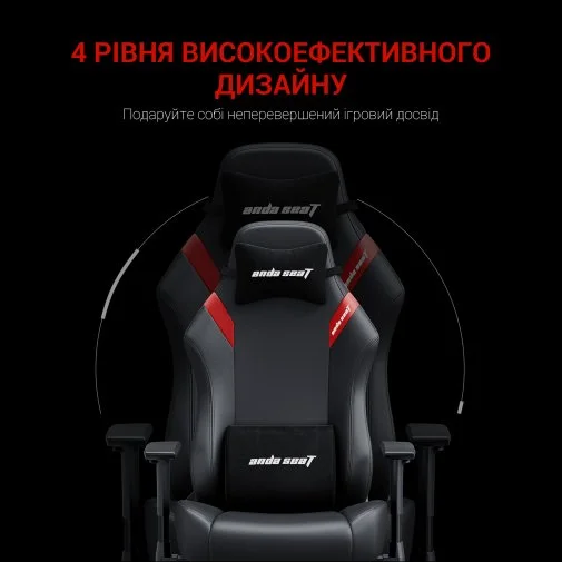 Фото: Крісло Anda Seat Luna Size L Black/Red (AD18-44-BR-PV) № 31 | KTC