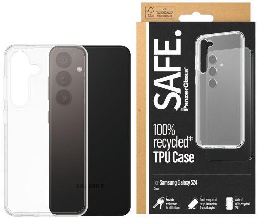 Чохол PanzerGlass for Samsung S24 - Safe TPU Transparent (PG_SAFE95672)