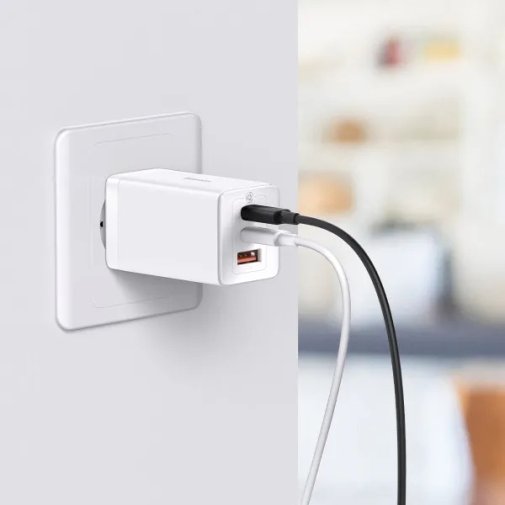 Зарядний пристрій Baseus GaN5 Pro PD QC 65W 3.25A White with Type-C/Type-C (CCGP120202)