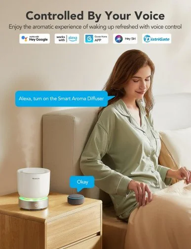 Фото: Зволожувач повітря Govee H7161 Aroma Diffuser RGBIC White Noise White (H7161301) № 19 | KTC