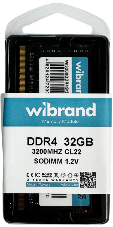 Оперативна пам’ять Wibrand DDR4 1x32GB (WI3200DDR4S/32GB)