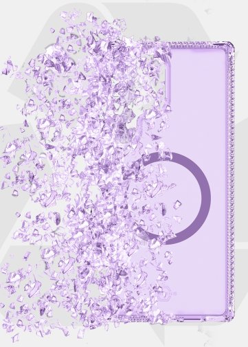 iTSkins for Samsung S25 Ultra - HYBRID R VAPOR with MagSafe Light Purple