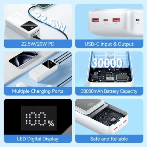 Фото: Батарея універсальна Vention 30000mAh 22.5W Black (FHMB0) № 11 | KTC