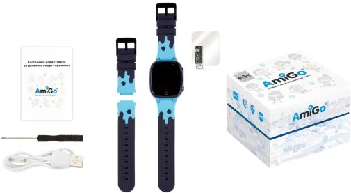 Фото: Смарт годинник AmiGo GO008 MILKY GPS WIFI Blue (GO008 Blue) № 15 | KTC