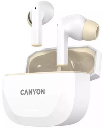 Навушники Canyon Hexagon 7 White/Beige (CNS-TWS7WB)