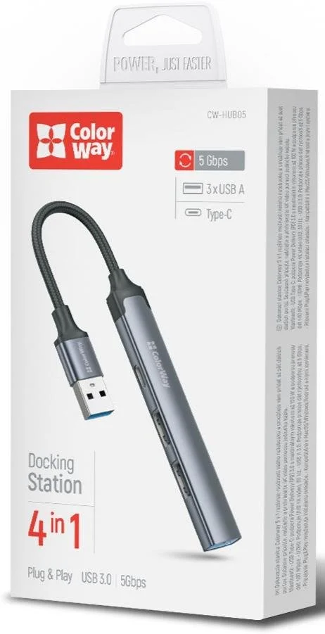 Фото: USB-хаб ColorWay USB-A 4in1 (CW-HUB05) № 8 | KTC