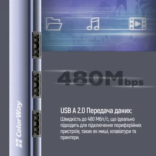 Фото: USB-хаб ColorWay USB-C 4in1 (CW-HUB04) № 27 | KTC