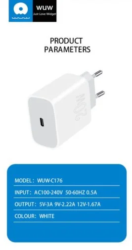 Фото: Зарядний пристрій WUW C176 PD 20W White (WUW-C176) № 17 | KTC