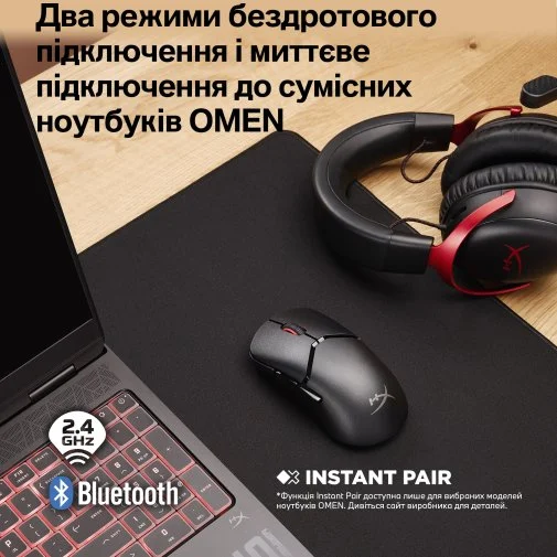 Фото: Миша HyperX Pulsefire Saga Pro WL/BT Black (A2PB2AA) № 40 | KTC