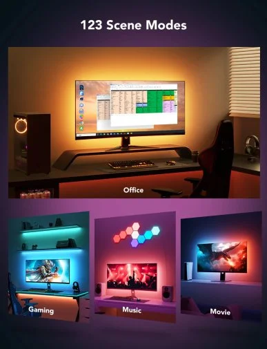 Фото: Набір адаптивного підсвічування Govee H6609 Gaming Light Strip G1 27-34 RGBIC (H6609312) № 13 | KTC