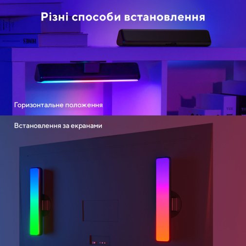 Набір адаптивного підсвічування Govee H6056 Flow Plus Light Bars RGBICWW Wi-Fi/BT (H60563D1)