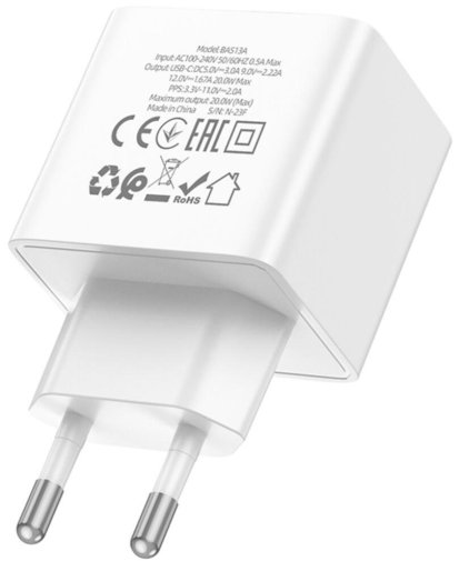 Зарядний пристрій BOROFONE BAS13A Erudite 20W White (6941991104862)