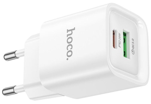Зарядний пристрій Hoco C147A Charm QC3.0 PD 20W White (6942007630276)
