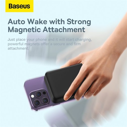 Батарея універсальна Baseus Magnetic Mini Wireless Fast Charge 20000mAh 20W Black (PPCX150001)