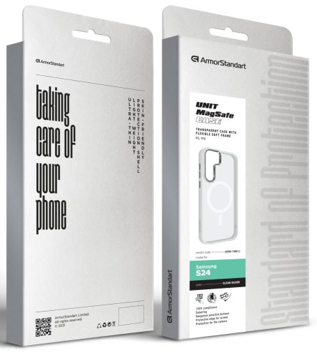 Чохол ArmorStandart for Samsung S24 - Unit MagSafe Matte Clear Silver (ARM74861)