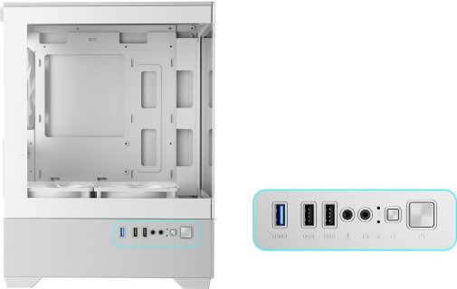 Корпус Gamdias Aura GC9M WH ARGB White with window (4711514502534)