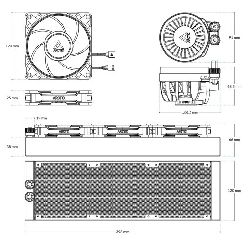 Фото: Система рідинного охолодження Arctic Liquid Freezer III Pro 360 (ACFRE00180A) № 14 | KTC