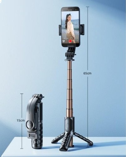 Селфі монопод RTAKO Q10R MINI Clip selfie stick Black (6942063215332)