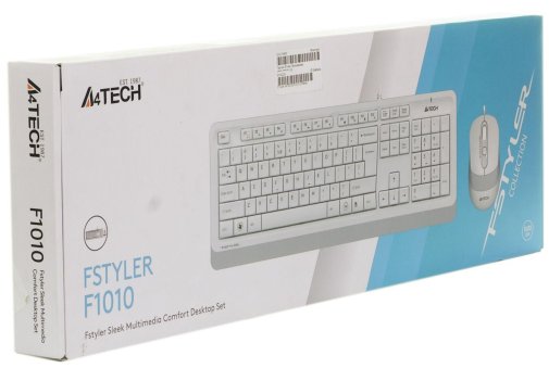 Комплект клавіатура+миша A4tech F1010 White