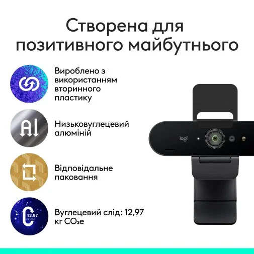 Фото: Web-камера Logitech Brio 4K Ultra HD for Business Graphite (960-001746) № 17 | KTC