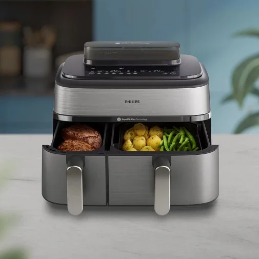 Фото: Мультипіч Philips 5000 Series Dual Basket (NA555/00) № 16 | KTC