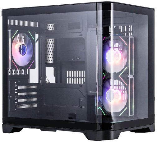 Корпус 1stPlayer UV5-BK-2FC7R-1FC7 Black with window
