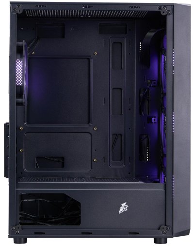 Корпус 1stPlayer FD3-M-BK-4F7 Black with window