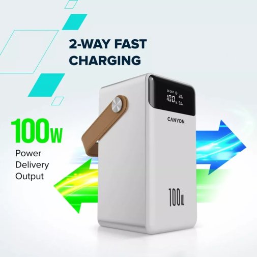 Батарея універсальна Canyon OnPower 610 60000mAh 100W White (CNS-CPB610W)