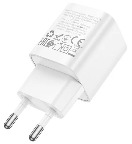 Фото: Зарядний пристрій Hoco C146A Charm PD 20W White (6942007630245) № 9 | KTC