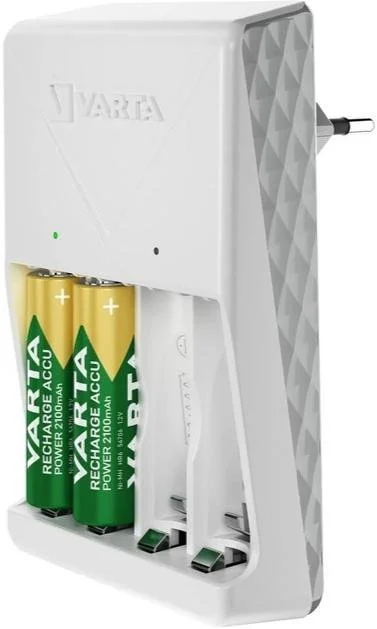 Фото: Зарядний пристрій Varta Plug Charger with 4xAA 2100mAh (57657101451) № 12 | KTC